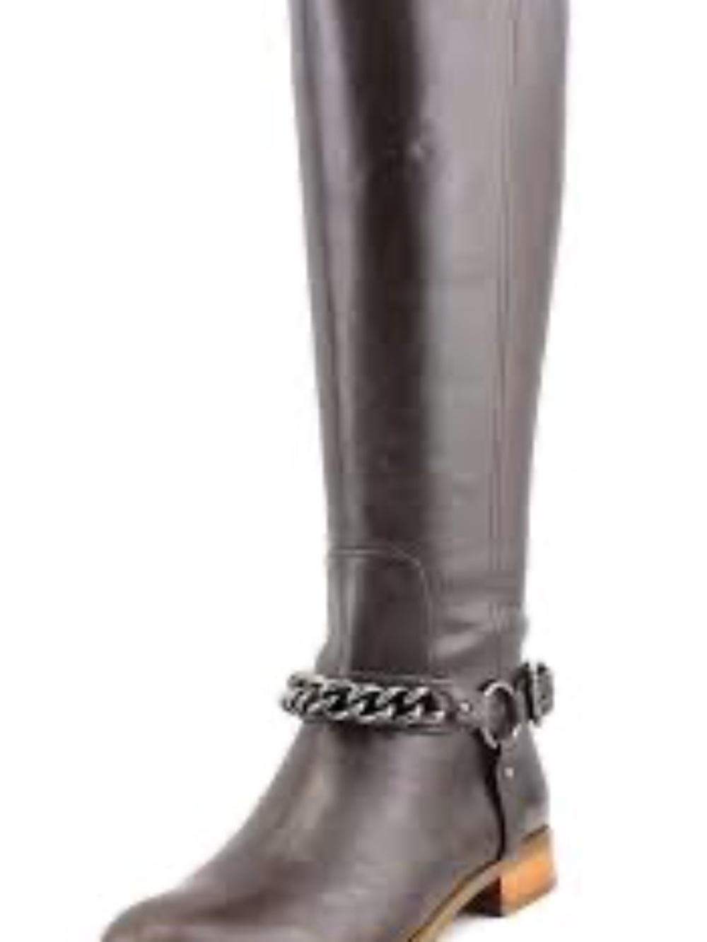 COACH Mabel Riding Boots with Gunmetal Chain
